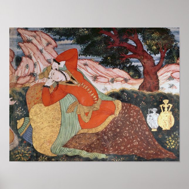 Frau vom Gericht von Shah Abbas I, 1585-1627 Poster (Vorne)