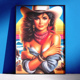 Frau vom Land der 80er Poster