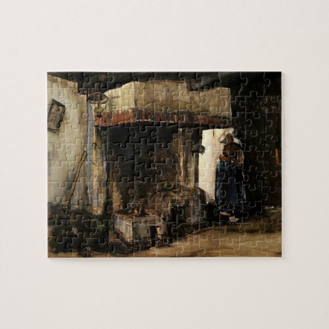 Frau von einem Hearth von Vincent van Gogh Puzzle (Horizontal)