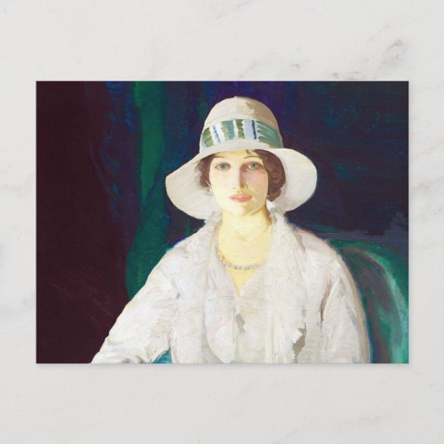 Frau von George Wesley Bellows Postkarte (Vorderseite)