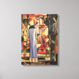 Frau vor einem Schaufenster durch August Macke Leinwanddruck