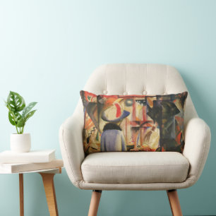 Frau vor einem Schaufenster von August Macke Lendenkissen