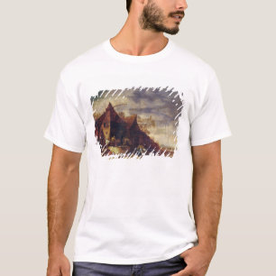 Frau vor einer Hütte T-Shirt