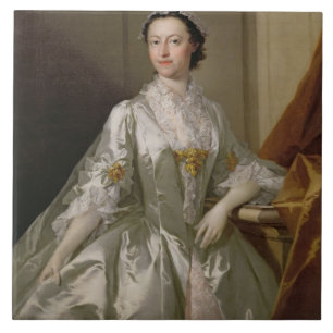 Frau Wardle, 1742 (Öl auf Leinwand) Fliese