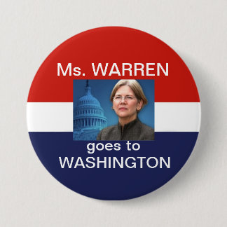 Frau Waren Goes To Washingtonr Button