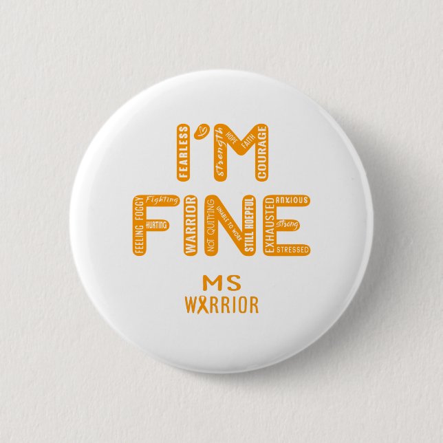 FRAU Warrior - ICH BIN FINE Button (Vorderseite)