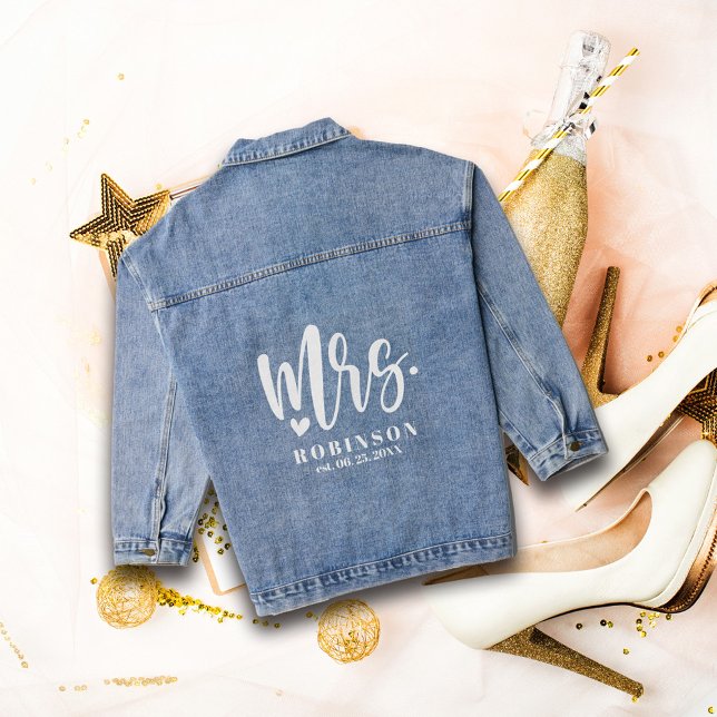 Frau Wedding Bride Denim Jacket Jeansjacke (Von Creator hochgeladen)