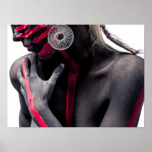 Frau, weiblich, Portrait, Modell, Kunst Poster