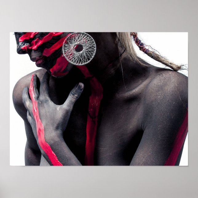 Frau, weiblich, Portrait, Modell, Kunst Poster (Vorne)