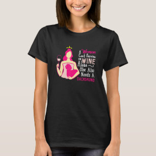 Frau Wein und Dachshund T-Shirt