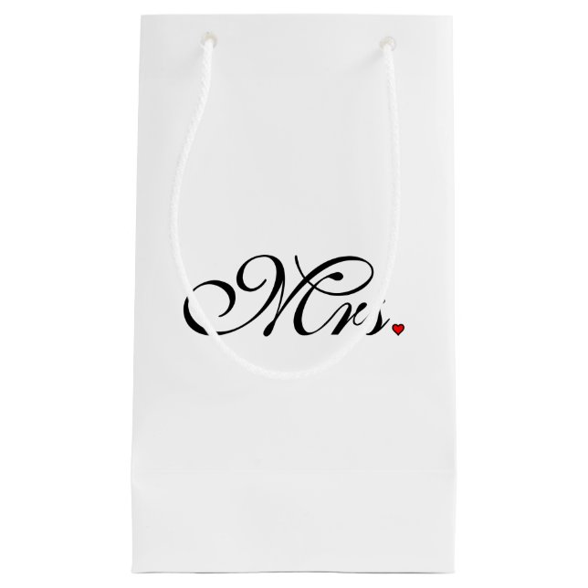 Frau Wife Bride His Her Weds eben Kleine Geschenktüte (Vorderseite)