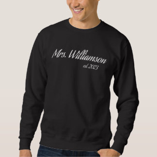 Frau WILLIAMSON 2023 neue Braut Brautdusche Hochze Sweatshirt
