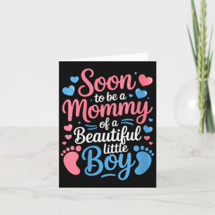 Frau wird bald Mama eines wunderschönen Babyjungen Karte