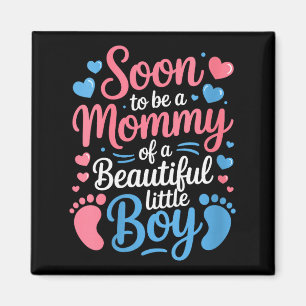 Frau wird bald Mama eines wunderschönen Babyjungen Magnet