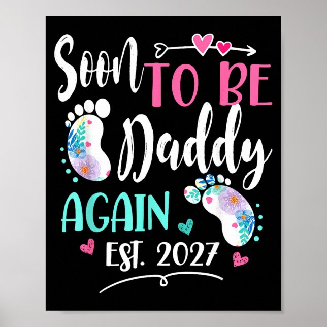 Frau wird bald wieder Daddy 2027 Muttertag Poster (Vorne)