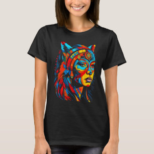 Frau Wolfskopf Native American Creative T-Shirt