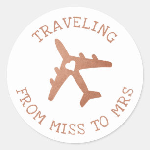 Frau zu Frau Brautparty Junggesellinnenabschied Ge Runder Aufkleber