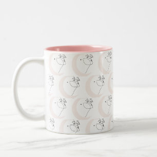 Frau Zweifarbige Tasse