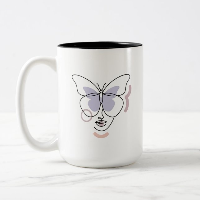 Frau Zweifarbige Tasse (Links)