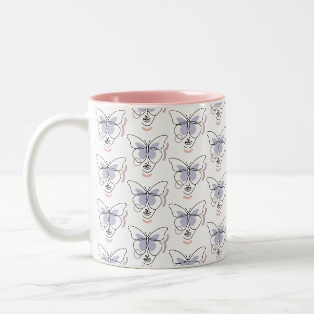 Frau Zweifarbige Tasse (Links)
