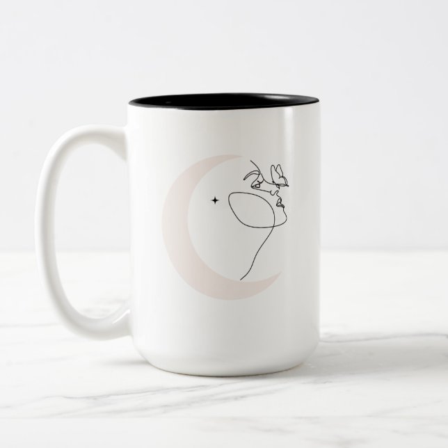 Frau Zweifarbige Tasse (Links)
