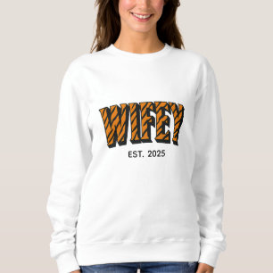 Frauchen Kühn Tiger Druck Sweatshirt