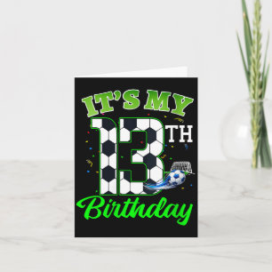 Frauen 13. Geburtstag Fußball Junge Mädchen Kinder Karte
