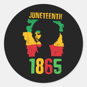 Frauen 1865 feiern Afrikanischer Tag der Freiheit  Runder Aufkleber