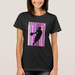 Frauen 18. Basketball Geburtstag Retro 18 Te T-Shirt