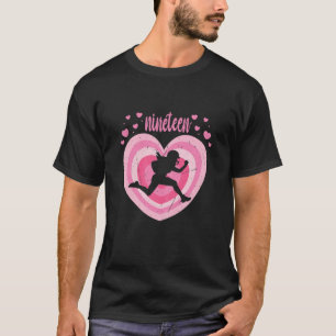Frauen 19 Jahre alt Niedlicher amerikanischer Fußb T-Shirt