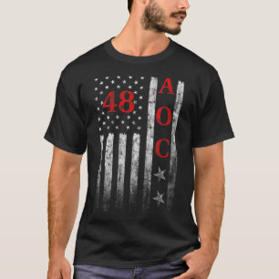 Frauen 2028 Aoc Präsident Vintage Fahne der amerik T-Shirt