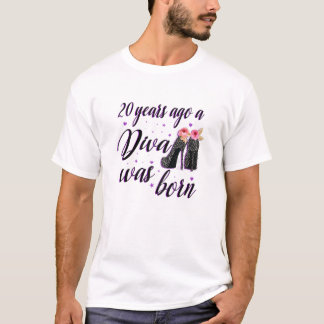 Frauen 20. Geburtstag Geschenk eine Diva war Gebor T-Shirt