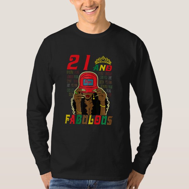 Frauen 21 und fabelhafte Schwarze Mädchen 21. Gebu T-Shirt (Vorderseite)