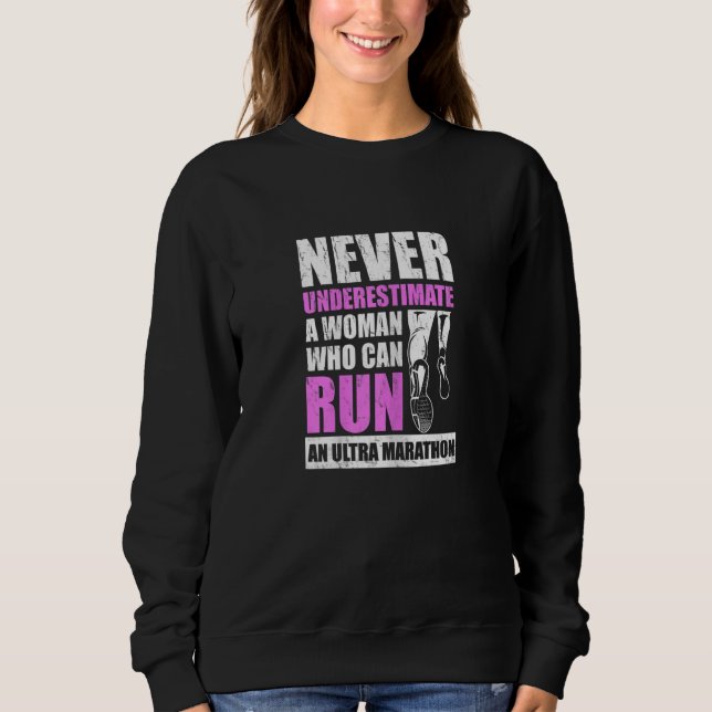 Frauen 26 2 km laufen für Ihre Marathon-Ehefrau 1 Sweatshirt (Vorderseite)