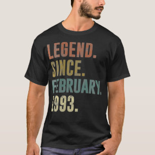 Frauen 29. Geburtstag Vintage Legende seit Februar T-Shirt