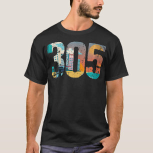 Frauen 305 Dade Landkreis Miami Veck T-Shirt