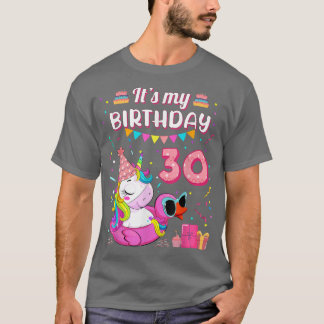 Frauen 30. Geburtstag Einhorn Duck Schwimmbad 30 T-Shirt