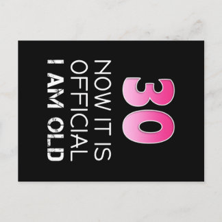 Frauen 30. Geburtstags-Shirt Frauen lustig. Jetzt  Postkarte