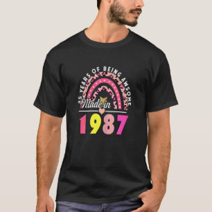 Frauen 35 Jahre Phantastischer Regenbogen aus Leop T-Shirt