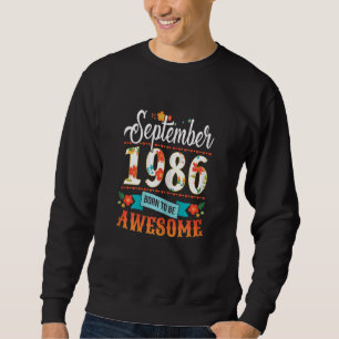 Frauen 36 Geburtstag Bekleidung September 1986 36  Sweatshirt