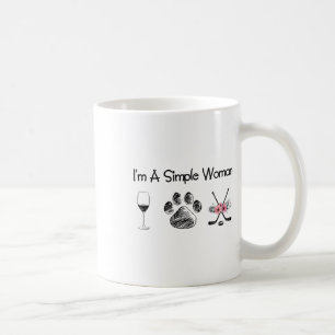 Frauen#39;s I#39;m A Simple Wine Hockey Dogs Kaffeetasse