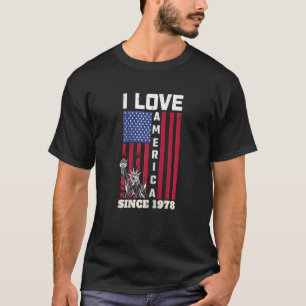 Frauen 44. Geburtstag I Liebe Amerika seit 1978 T-Shirt