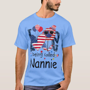 Frauen 4. Juli Liebe Nannie Sunflo genannt T-Shirt