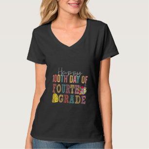 Frauen 4. Klasse des Glücks 100. Schultag T-Shirt