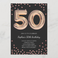 Frauen 50. Geburtstag 50 Rose Gold Elegant