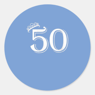 Frauen 50. Geburtstag Frauen Männer Vintage Nummer Runder Aufkleber