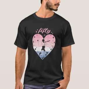 Frauen 50 Jahre alt Niedlicher Baseball Geburtstag T-Shirt