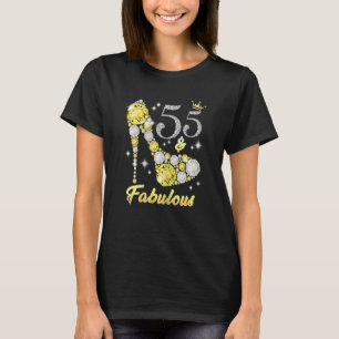 Frauen 55 Jahre alte, fabelhafte Diamantschuhe 5 T-Shirt