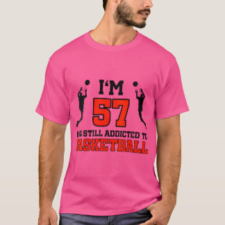 Frauen 57. Geburtstag 57 Jahre alter Basketballspi T-Shirt