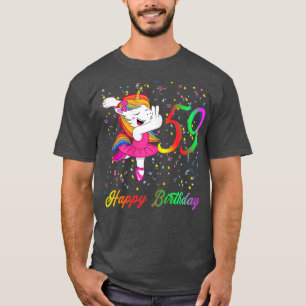 Frauen 59 Jahre alt Geburtstag, glücklicher Geburt T-Shirt